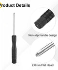 Honestly The Slickest Mini Phillips Screwdriver Boasting A Tight 2.0mm Cross Head And Lean Profile With Hardened Carbon Steel For Effortless Watch Phone And Glasses Repairs That Get Sorted Fast And Flawless Every Time showing non-slip handle and 2.0mm bit.