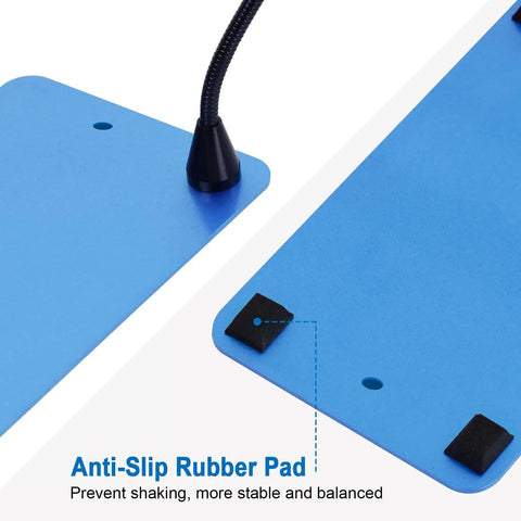 Anti-slip rubber pad detail on Helping Hands Soldering Station Kit With Vise Clamp Third Hand Adjustable PCB Pillar Holders.
