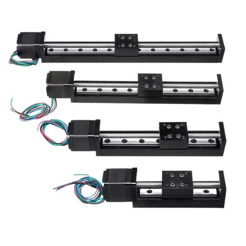 Hot Shot Cnc Gantry 3 Axis Xyz Linear Stage with T Type Slide and Linear Axis Featuring 50 to 300 Millimeter Stroke Options and Nema11 28 Millimeter Hybrid Stepper Motor for Sick Precision plus L Shaped Link Board for No Sweat Setup on Your Project - four linear stages with cables