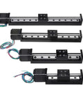 Top Shelf Cnc Gantry 3 Axis X Y Z Linear Stage With Slick T Frame Slide Rail showing multiple sizes for precise motion control.
