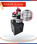 Portable 12V Hydraulic Power Unit For Car Lifts And Dump Trailers, compact 0.8 kW pump with label and specifications visible