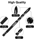 UBESTHS 1/4-inch concrete drill bits, 10-pack masonry set with tungsten carbide tips and hex shank