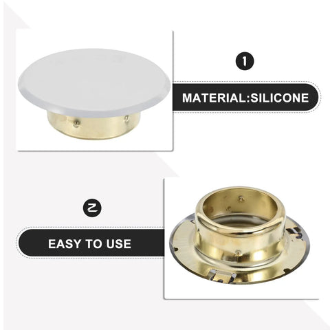 4 Pack Concealed Fire Sprinkler Head Cover Plates Ceiling Mount Sprayer Nozzle Protector Threaded Guard Universal Fit For Home And Office Plug And Play Setup Straight Up Protection You Can Trust – Silicone cap design with brass base.