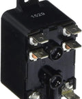 Heavy Duty 24V Fan Relay, Single Pole Normally Open 90 380 VAC Compatible, black housing, multiple connectors visible
