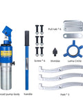 Heavy Duty Hydraulic Gear Puller Built Like A Tank With 10 Ton Max Force and multiple accessories including screws and pull tabs.