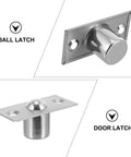 4 Pack Heavy Duty Stainless Steel Door Ball Catch Strikes With Secure Closure Silver Finish, showing latch design and details.