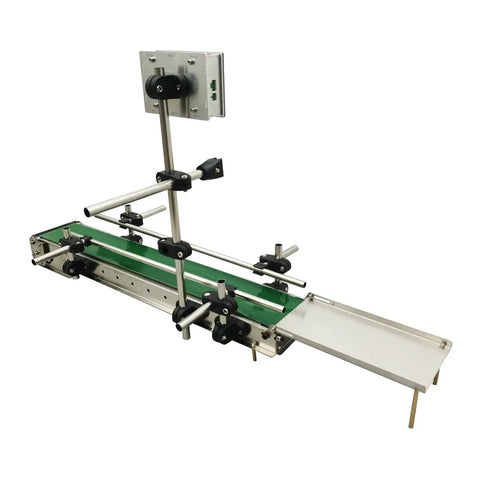 Compact Conveyor Belt System With Optical Fiber Smart Induction Control And Automatic Belt With Dual Guardrails 24 Inch By 60 Cm