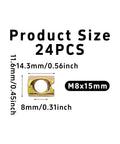 24Pcs M8x14mm Barrel Nuts Cross Dowels Slotted Nuts Hardware Replacement Kit For Bunk Beds Headboards Chairs And Furniture Zinc