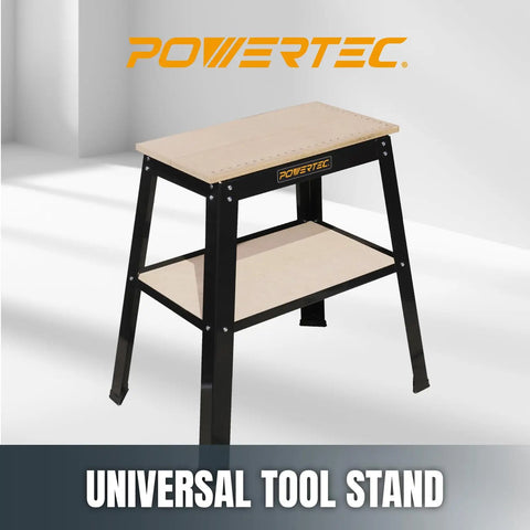 Go To Tool Stand With MDF Split Top That Expands To 20 By 25 Inches And A 32 Inch Work Height, Built For Drill Press, Belt Sander, Bench Grinder, Band Saw, Scroll Saw, And Planer, Holds Up To 500 Pounds