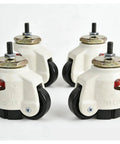 Heavy Duty Leveling Casters Set Of Four With M8 Threaded Stems Made For Cnc Routers Laser Cutters And 3D Printers featuring smooth rolling wheels.
