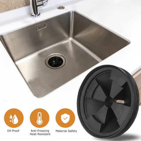 Two Pack Garbage Disposal Splash Guard With Upgraded EPDM Drain Inserts For Evolution Series Three Eighths Inch Not For Badger Quiet Collar Removable Sink Baffle And Strainer Insert