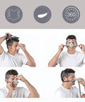 Replacement Frame Kit For Nasal CPAP Mask With Wider Frame, Reusable Headgear Guard, Rugged Plastic Build For FX Style Nasal Masks, No Fuss Install And Long Lasting Frame System Accessory For Daily Use on man fitting mask