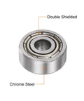 Pack of 25 623ZZ deep groove ball bearings, 3mm bore 10mm OD 4mm thickness, carbon steel double-shielded ABEC3 Z1 low-noise sealed bearing
