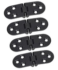 Four Piece Zinc Alloy Flap Door Hinges In Sturdy Black For Cabinets And Tables, Easy Flap Operation, Durable Zinc Alloy Construction, Compact 3.1 By 1.2 Inches, Ideal DIY Home Furniture Upgrade in a set