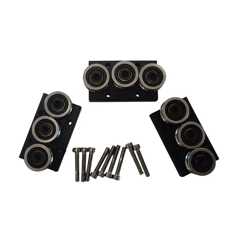 V400 Compatible Ball Bearing Pulley Kit With Linear Sliders For 3D Printer Carriage Upgrade, Smooth Motion On Rails, Durable Bearings, Plug And Play Install, Ideal For Precise Print Head Movement, black sliders and screws