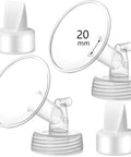 20mm Flange And Duckbill Valve Replacement Kit For Spectra S1 S2 And 9 Plus Breast Pumps Not Original Replacement Parts Includes 2 Flanges And 2 Valves Easy Fit Compatible With Spectra Pump Accessories white plastic 20mm breast pump flange set