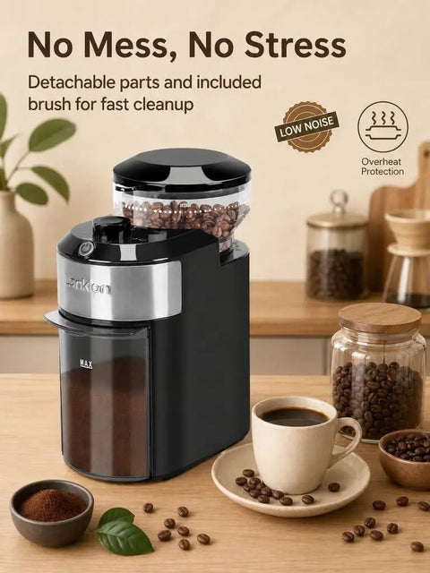 Premium Electric Burr Coffee Grinder With 28 Precision Settings And Anti Static Build Powers Through Espresso French Press Or Drip Brews