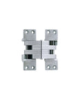 Front view of Fire Rated Invisible Hinge With Satin Chrome Finish Built Tough Hidden Door Hardware for a Clean Modern Look.
