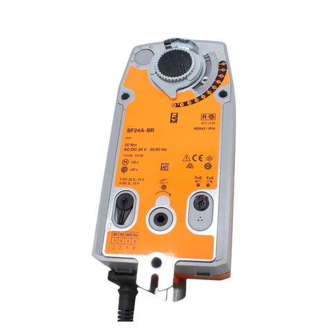 SF24A SR Spring Return Actuator With Modulating Control For Ventilation Dampers Runs Like A Charm On AC24V And Pushes 20 Nm Torque Without Skipping A Beat Featuring Emergency Backup For Kickass HVAC Upgrades