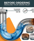 Diagram of Eco Friendly Pipe Cleaning Tool For Clogs showing measurement guide for Snake Drain Auger For DIY Plumbing, 16 Ft Flexible Drain Snake Spiral, Easy Handheld Plumbing Aid For Home Repairs.