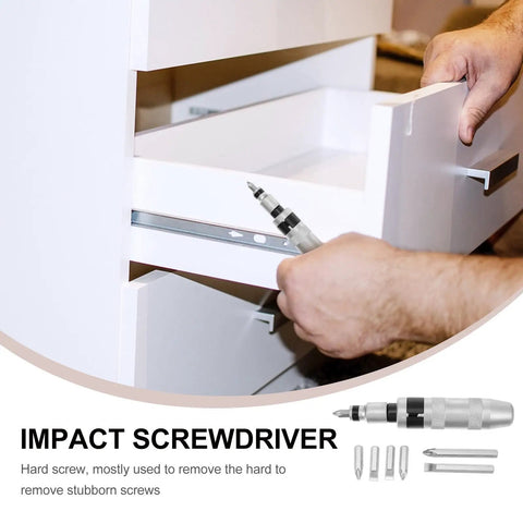 Impact Batch Head Screwdriver With Comfortable Grip For Easy Removal Of Rusted And Damaged Screws A Handy Home Repair Kit With Impact Driver Bits And Screw Remover Set For Quick Diy Fixes And Maintenance, removing drawer screws