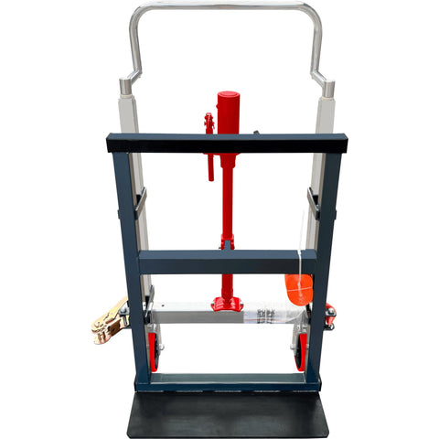 Heavy Duty Hydraulic Equipment Mover With Flow Back Handle Set Of 2, 4,000 Lb Capacity, showing loading plate and wheels
