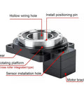 Kick Ass Cnc Hollow Rotary Table With Dead Straight Accuracy And Smooth Motor Drive For Four Axis Five Axis Circular Positioning. Detailed view of gear and rotating platform.