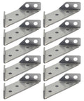Sturdy Stainless Steel Angle Corner Brackets 10 Pack For Shelves And Furniture Support With Trapezoid Design Rust Resistant Porous Positioning DIY Friendly Easy Install Industrial Hardware For Home Shop