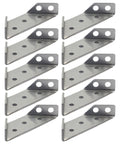 Beefy Trapezoid Corner Brackets Set Of 10 Stainless Steel Heavy Duty And Stable Flush Mount Braces for shelves and cabinets