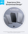 Ultra Compact 10000Mah Portable Power Bank With Qi2 Certified 15W MagSafe Wireless Charging showing slim design with USB-C output.