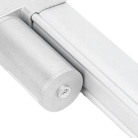 Close-up of Heavy Duty Electric Linear Actuator With Quiet Limit Switch For Tripod And Projector Lift, durable aluminum and motor details.