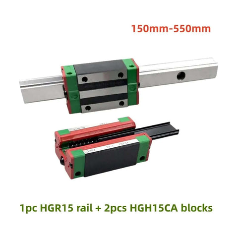 Smash Through Precision With This High Power HGR15 Linear Rail Kit That Delivers Smooth Zero Stick Slip Motion For Your Awesome 3D Printer And CNC Machine Build Setup Today. 1pc HGR15 rail, 2 HGH15CA blocks, 150-550mm