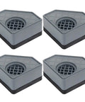 Anti Slip Washer And Dryer Foot Pads Four Pack, rubber vibration dampening pedestals for laundry gear, no slip square pads