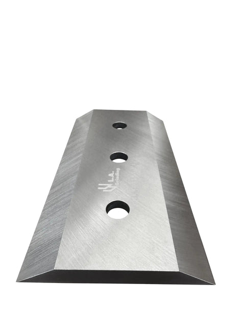 Chipper Knife Set Four Pack Seven Point Two Five Inch By Four Inch By Half Inch Double Edge With Three Holes For Bandit Brush Chipper Models