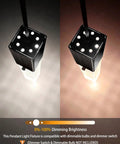 Mini Integrated Hanging Crystal Pendant Lights For Kitchen Island Black 3 Pack Modern Yet Simple Ceiling Light Fixture Dimmable With LED Bulbs Ideal For Kitchen Dining Room Bedroom Hallway UL Listed showing dimmable feature with LEDs.