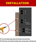 Installation steps for Generator Interlock Kit For Square D Homeline Meter Main 150/200 Amp Breaker.