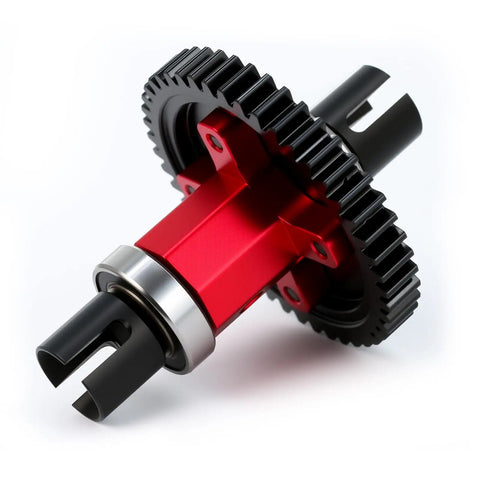 Beefy 46T Metal Spur Gear Center Diff Straight Shaft For Traxxas 1 8 Sledge 4WD RC Truck Upgrade Red Built Tough