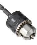 Impact Driver Ready Drill Chuck Adapter With 1/4 Inch Quick Change Hex Shank For Quick Bit Swaps, 3/8-24UNF Mount, metal design