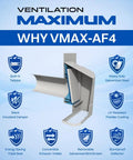 4 Inch Outdoor Dryer Vent Cover with Backdraft Damper, Weatherproof Galvanized Steel Exterior Wall Vent cross-section diagram