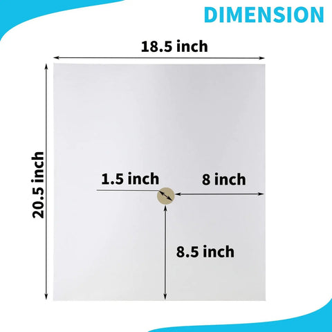 Heavy Duty Fryer Oil Filter Envelopes, 105 Pack, 18.5 X 20.5 Inch Mesh Strainers dimensions showing size details.