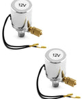 Beefy 12V Air Solenoid Valve For Cars And Trucks, One Quarter Inch NPT Inlet, Chrome Plated, Durable Electric Air Valve, 2 Pack