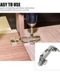 Heavy Duty 175 Degree Hydraulic Closet Door Hinges With Silent Damping For Wardrobe And Cabinet Doors installation with drill