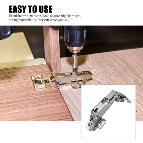Heavy Duty 175 Degree Hydraulic Closet Door Hinges With Silent Damping For Wardrobe And Cabinet Doors installation with drill