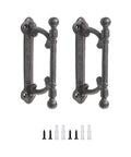 Cast Iron Barn Door Handle 2 Pack Rustic Vintage Style Gate Fence Outdoor Garage Closet Drawer Cabinet Pulls