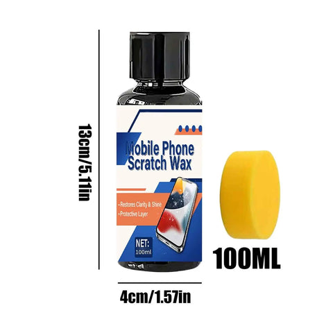 Screen Scratch Remover Kit 40ml 100ml Polishing Fix For Phones Tablets Laptops Watches Glasses Clears Scratches And Restores Clarity With Sponge Applicator Easy Home Electronics Care Tool