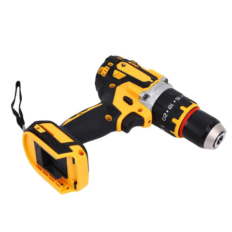 Kickass Brushless Cordless Drill Delivering Solid 100 Nm Torque And Crisp 2000 Rpm Adjustment For Rough Wood And Plastic Tasks That Run Like Grease Every Time, showing a black and yellow lightweight design.