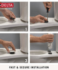 Sanborne Slow Close Round Toilet Seat With Built In Child Seat And Nightlight installation steps 1 to 4.