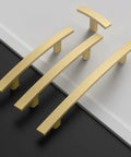 Brushed Gold Cabinet Knobs 10 Pack Single Hole 2 Inch Solid Zinc Alloy Cupboard Drawer Knobs For Kitchen Cabinets T Bar Hardware ZH0003