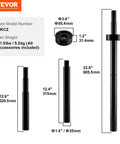 Front view of VEVOR gimbal bearing alignment and install kit; black metal rods and bearing alignment tool