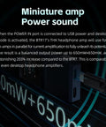 Bluetooth 5.4 USB DAC Amp With LDAC And AptX Lossless, Dual ES9069Q DACs, showing side view with USB power connection